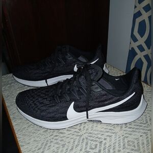 Nike Zoom Pegasus 36 Black and White Athletic Sneakers